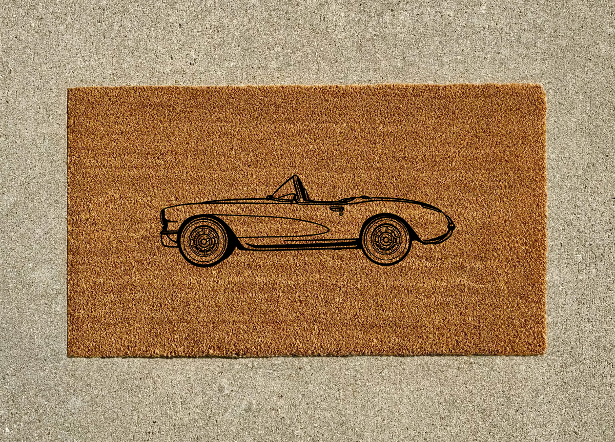1957 Chevrolet Corvette C1 Convertible Welcome Door Mat