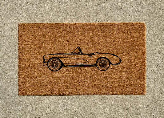 1957 Chevrolet Corvette C1 Convertible Welcome Door Mat