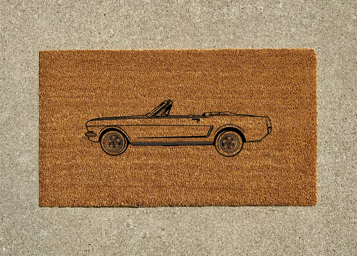 1964 Ford Mustang Convertible Welcome Door Mat