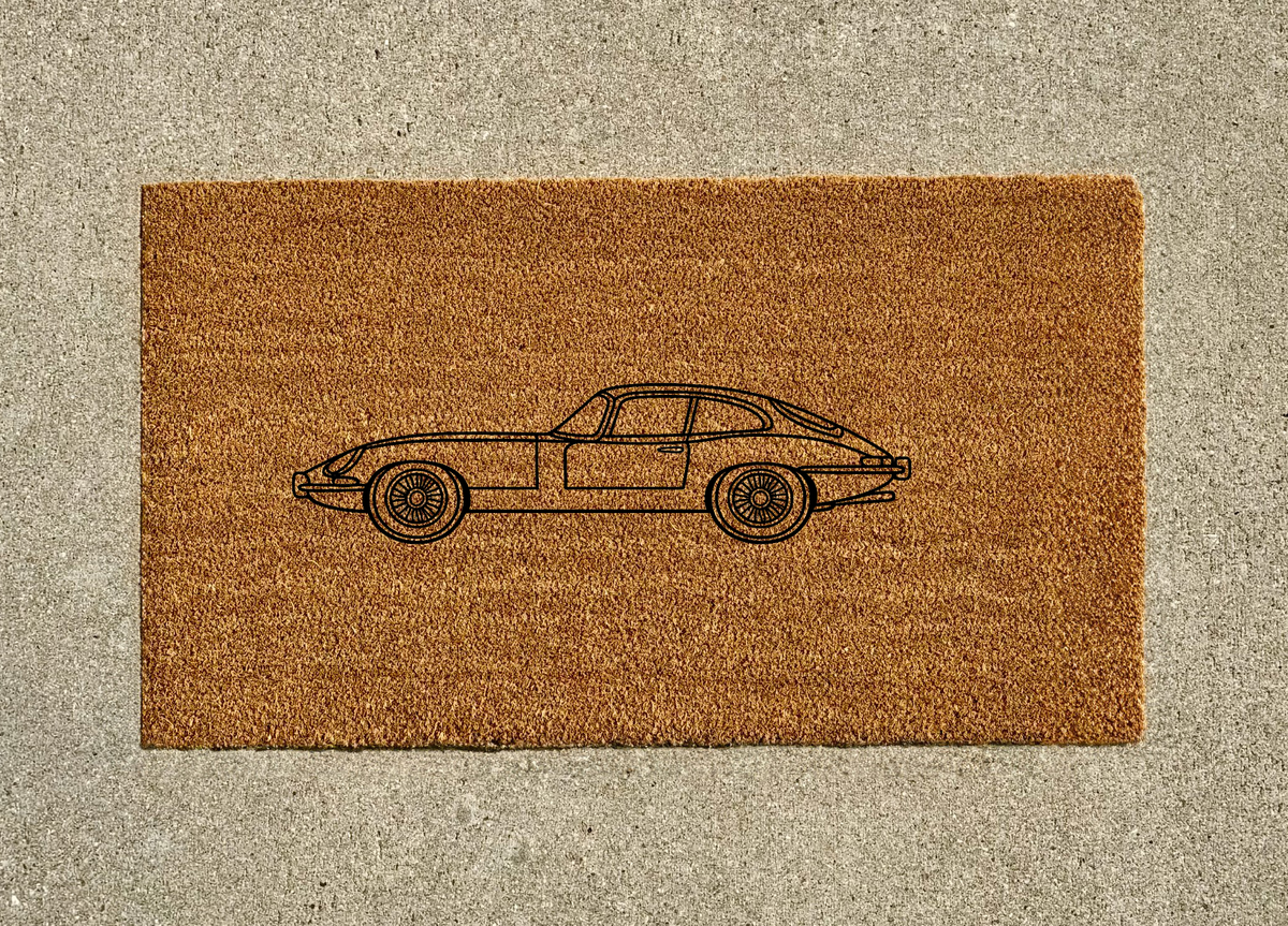 1965 Jaguar XKE Coupe Welcome Door Mat