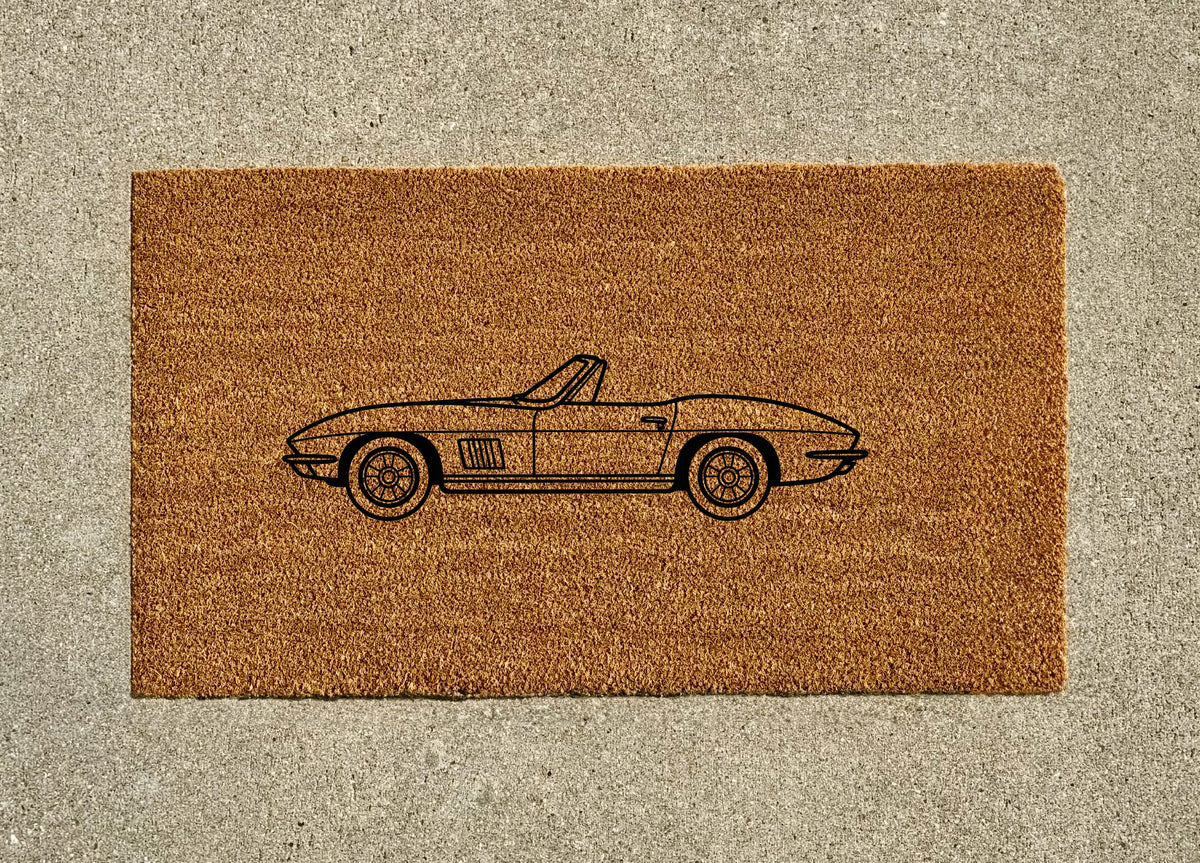 1966 Chevrolet Corvette C2 Convertible Welcome Door Mat