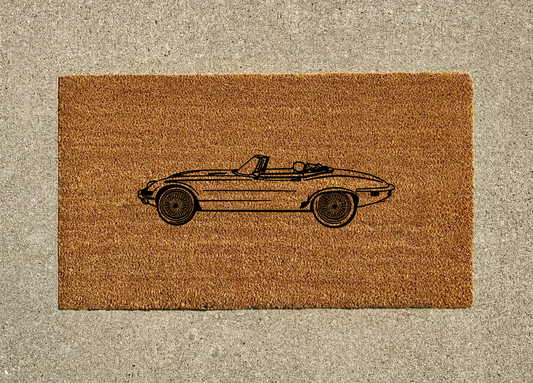 1974 Jaguar XKE V12 Convertible Welcome Door Mat