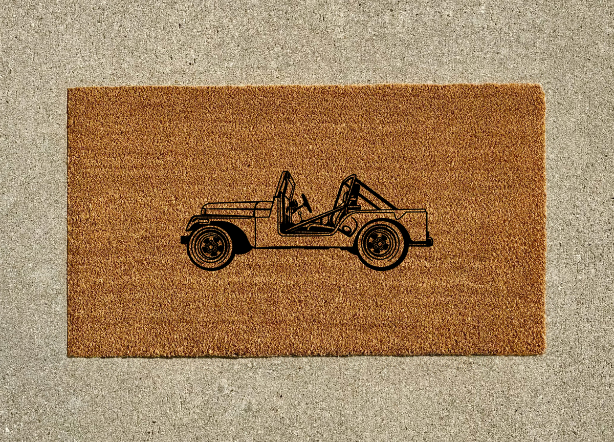 Jeep Willys CJ5 Welcome Door Mat