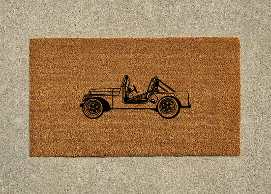 Jeep Willys CJ5 Welcome Door Mat
