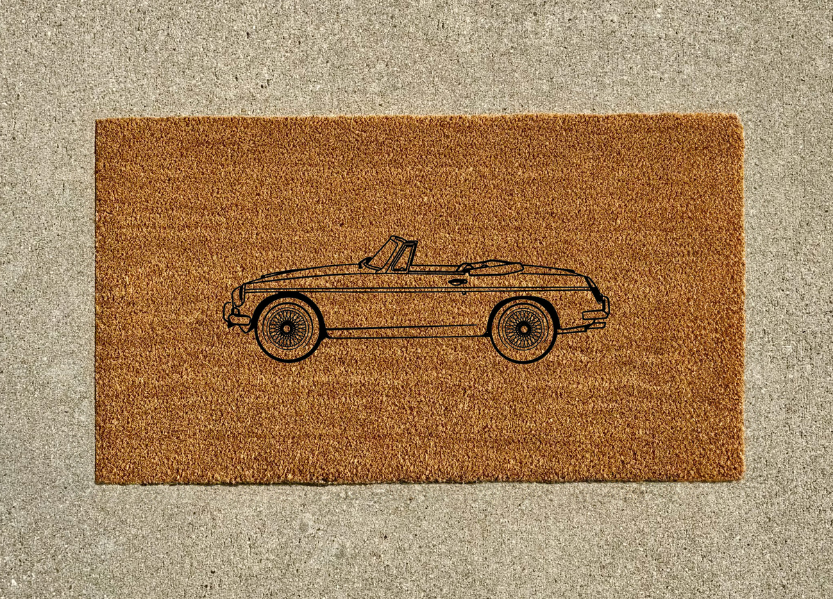 MG MGB Convertible Welcome Door Mat